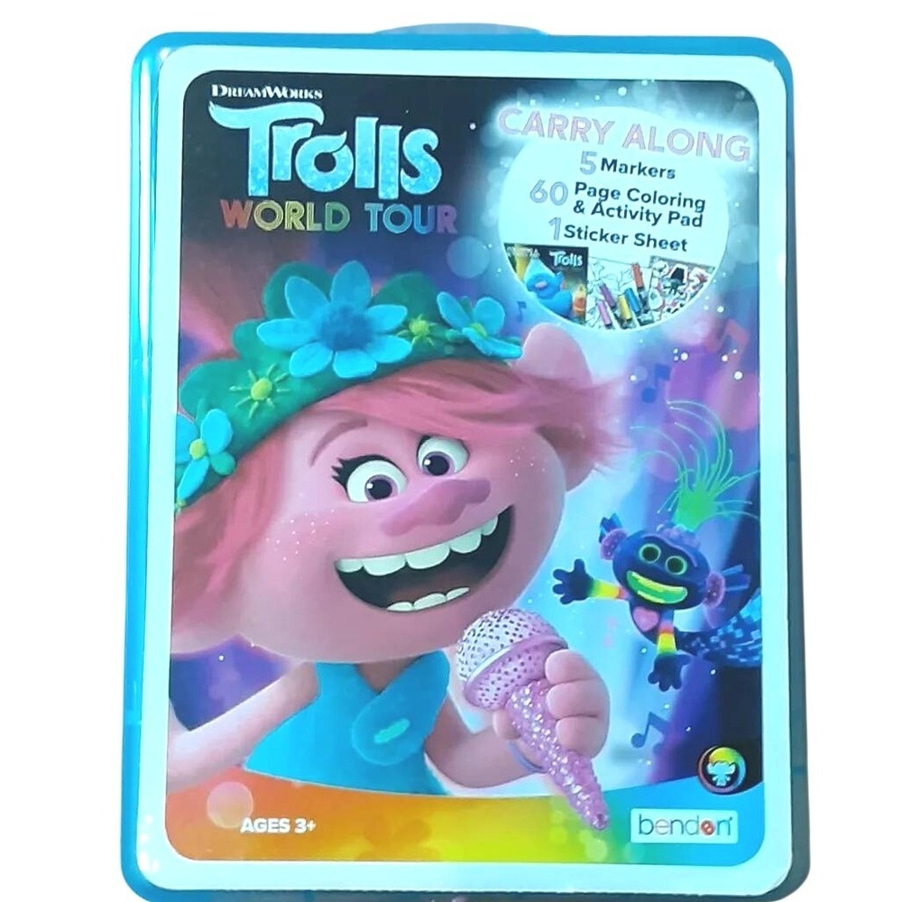 DreamWorks Trolls World Tour Carry Along‎ Activity Set Markers Stickers Bendon